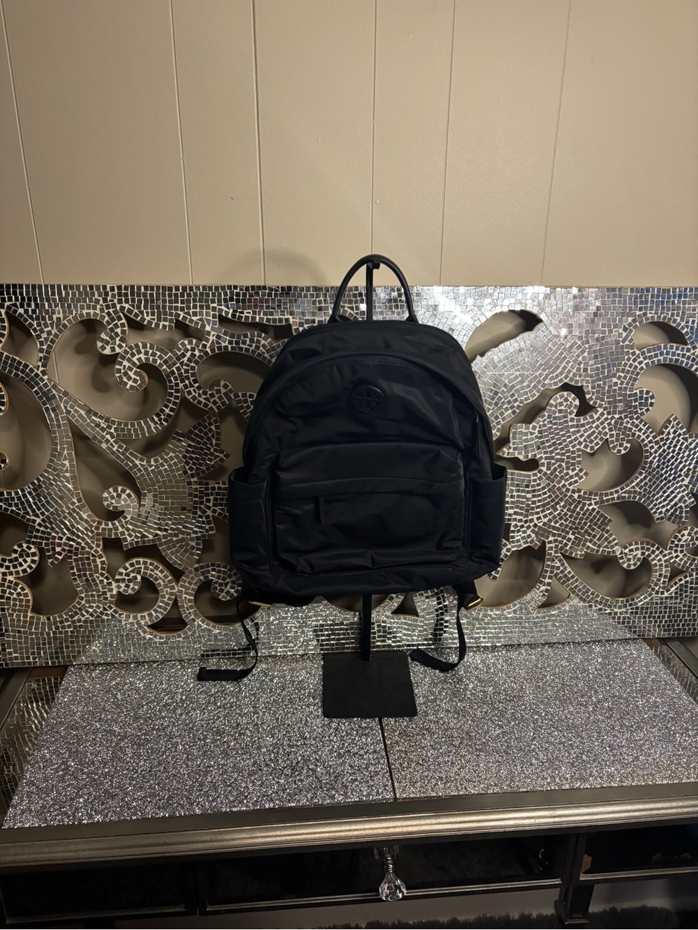 🎀Tory Burch Black‎ Nylon Backpack with Front Pocket